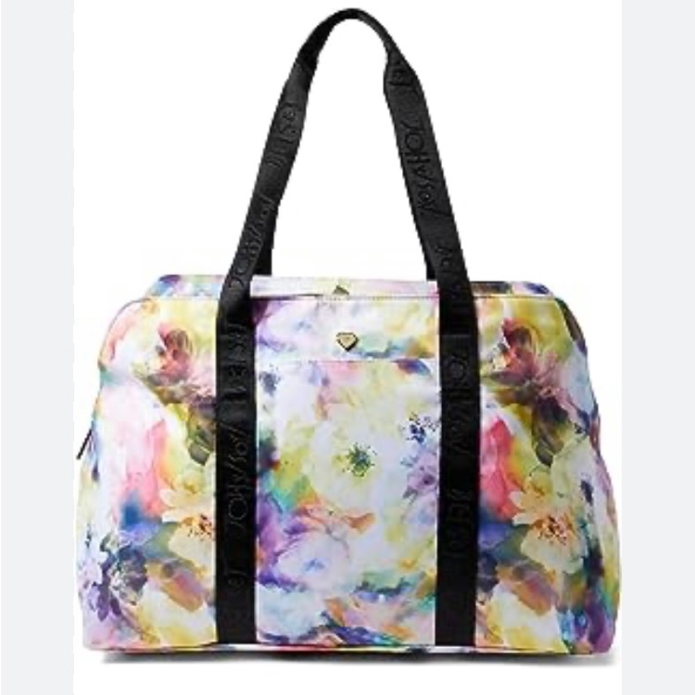 BETSEY JOHNSON. XORUBY. Yellow multicolor, nylon overnight bag.